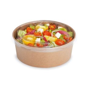Boîtes à salade kraft avec couvercle