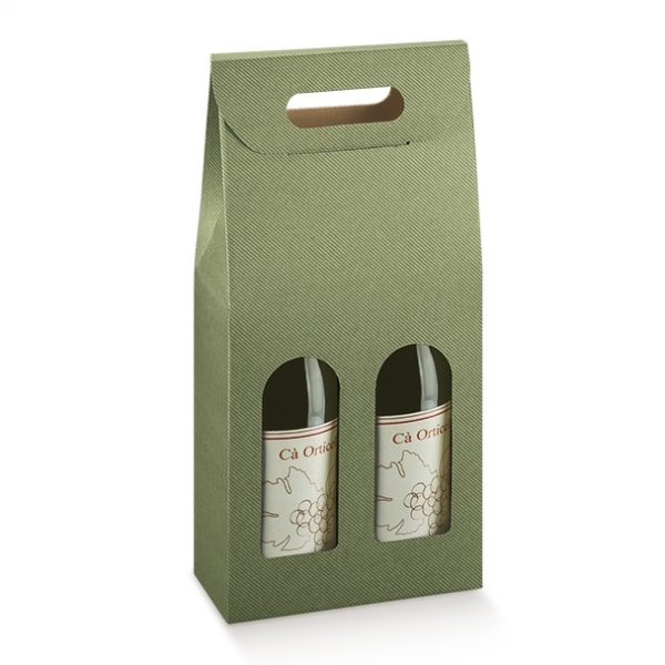 Carton 1, 2 & 3 bouteilles fenêtre verde