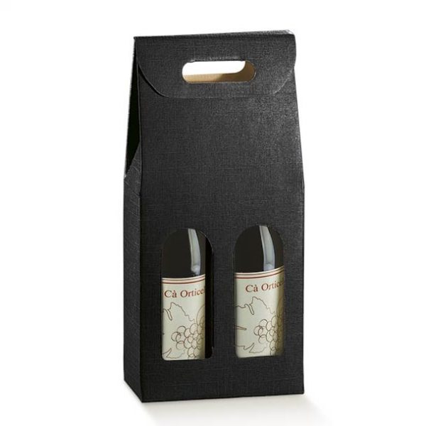 Carton 1, 2 & 3 bouteilles fenêtre noir