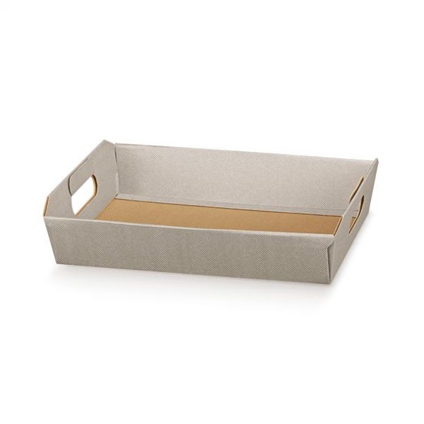Panier carton tortora gris