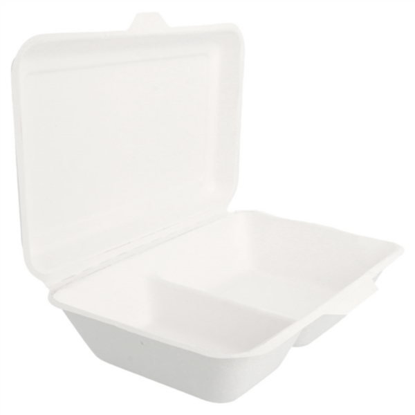 Coquilles 2 compartiments bio bagasse
