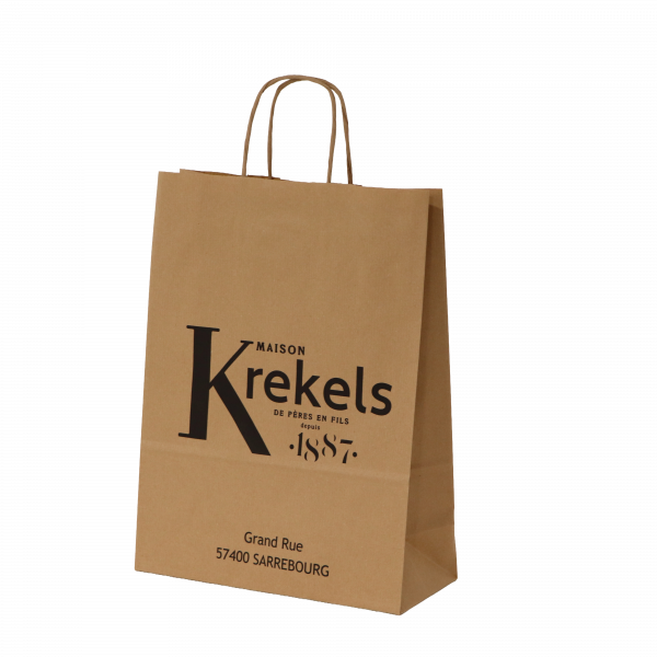 Devis cabas kraft poignée torsadée personnalisés (petite série)