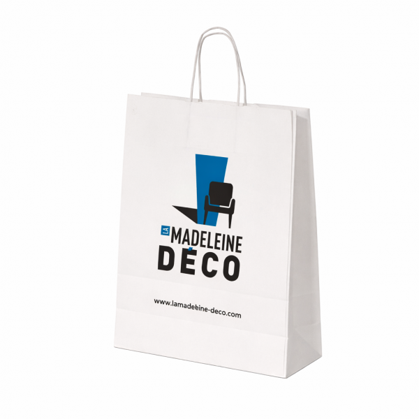 Devis cabas kraft poignée torsadée personnalisés (fabrication)