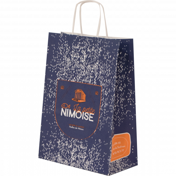 Devis cabas kraft poignée torsadée personnalisés (fabrication)