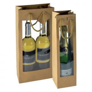 Sac double fenetre Sac 2 bouteilles double fenêtre XL chic nature