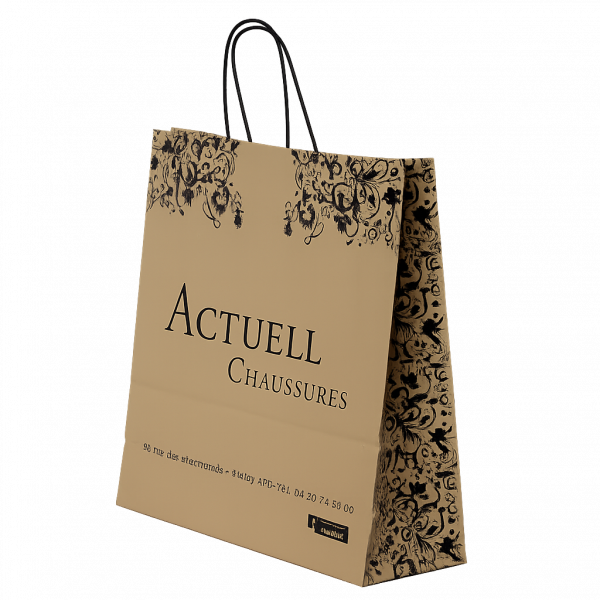 Devis cabas kraft poignée torsadée personnalisés (fabrication)