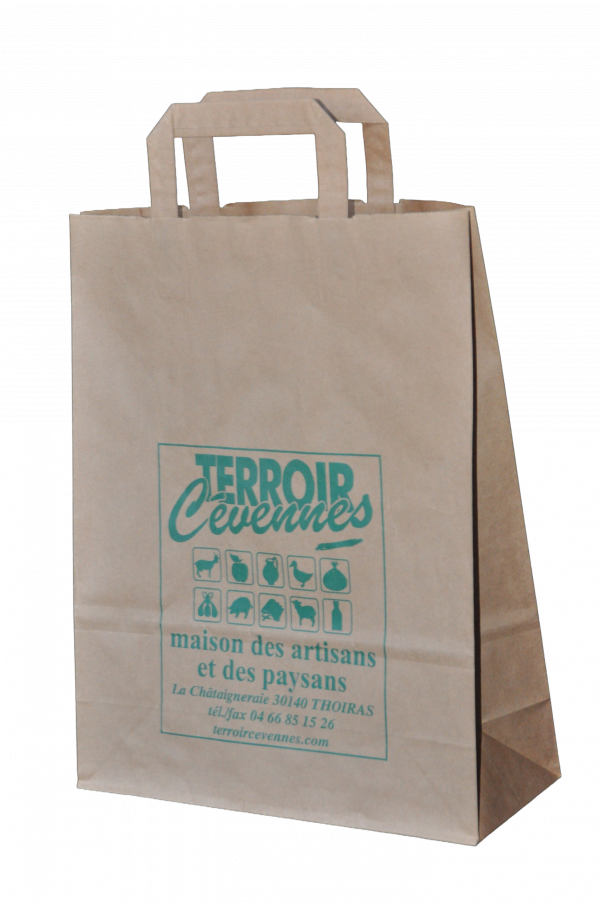 Devis cabas kraft poignée plate personnalisés (petite série)