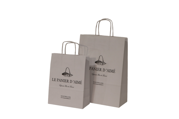 Devis cabas kraft poignée torsadée personnalisés (fabrication)