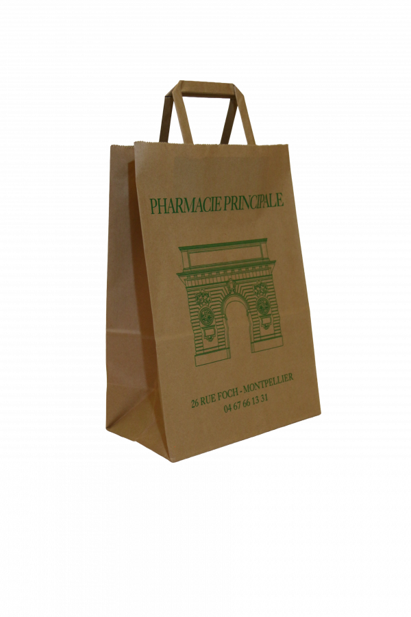 Devis cabas kraft poignée plate personnalisés (petite série)