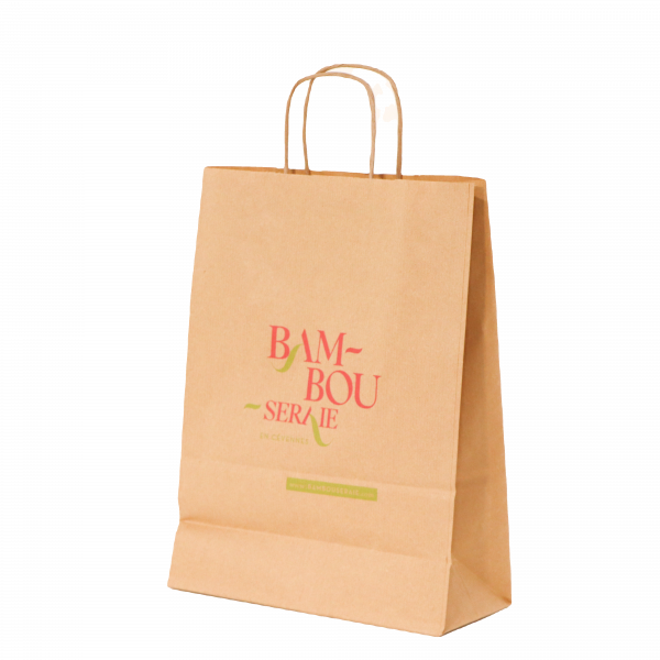 Devis cabas kraft poignée torsadée personnalisés (petite série)