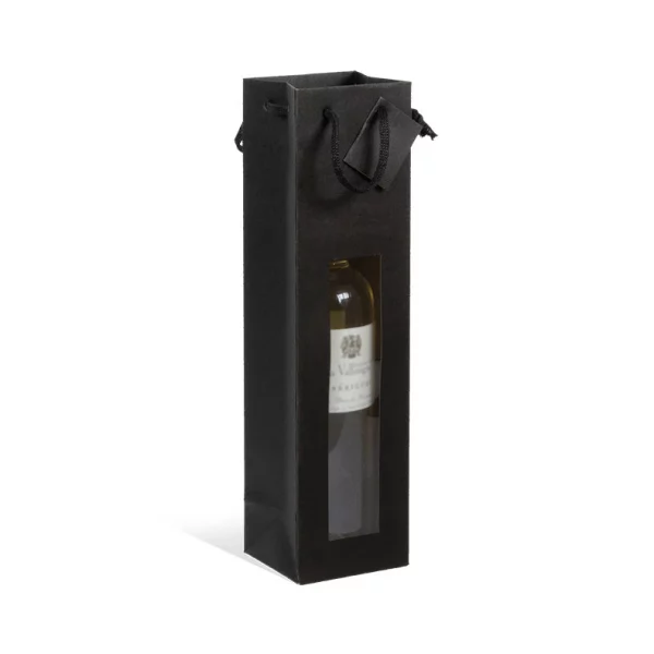 Sac bouteille 1, 2 & 3 fenêtres luxe chic nature noir