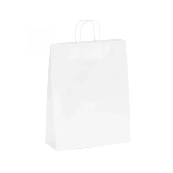 Cabas blanc poignée torsadée