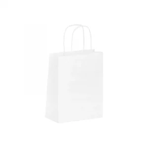 Cabas blanc poignée torsadée