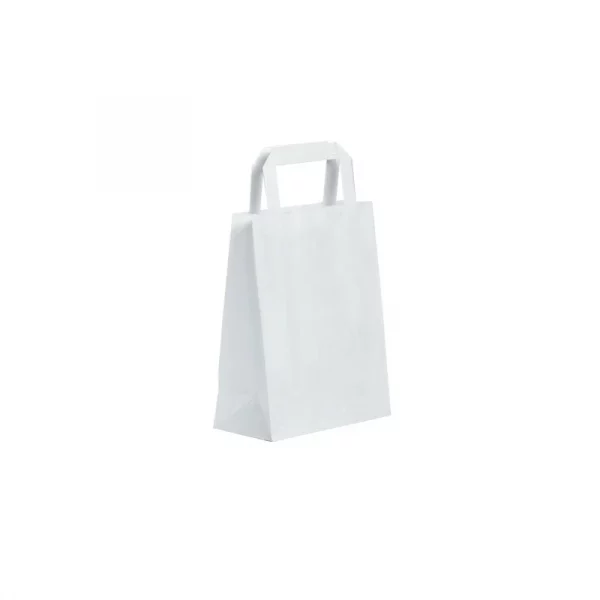 Cabas blanc poignée plate