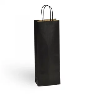 sac kraft noir 1 bouteille Cabas 1, 2 & 3 bouteilles kraft noir