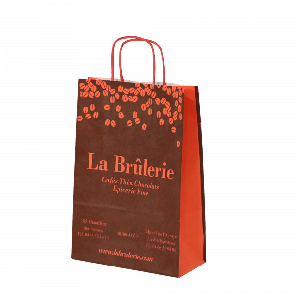 Devis cabas kraft poignée torsadée personnalisés (fabrication)