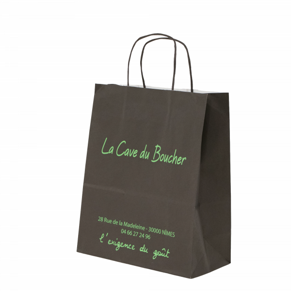 Devis cabas kraft poignée torsadée personnalisés (fabrication)