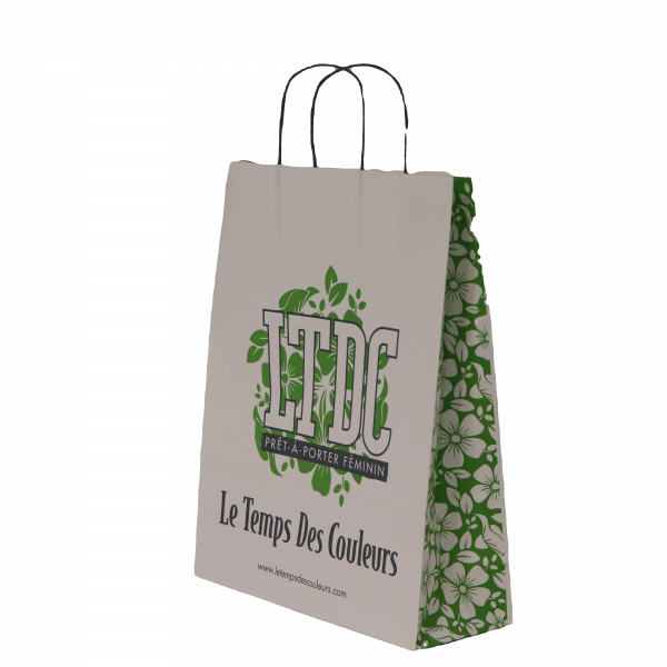 Devis cabas kraft poignée torsadée personnalisés (fabrication)