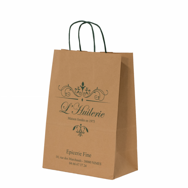 Devis cabas kraft poignée torsadée personnalisés (petite série)