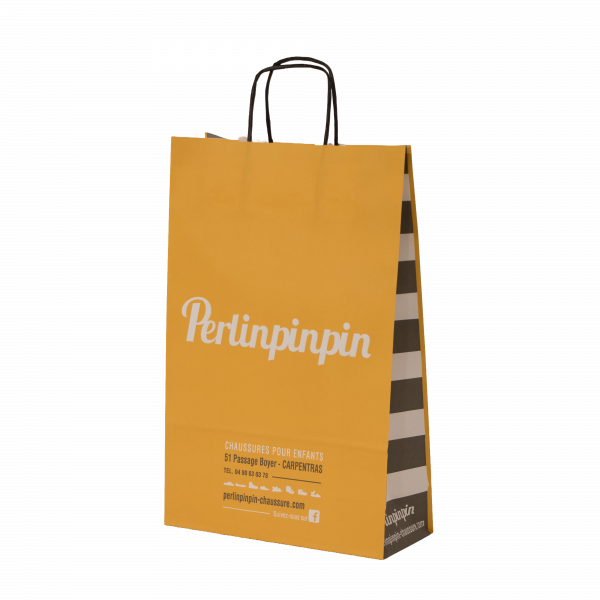 Devis cabas kraft poignée torsadée personnalisés (fabrication)