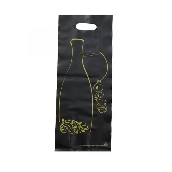 Sac plastique PDS 1 & 2 bouteilles noir