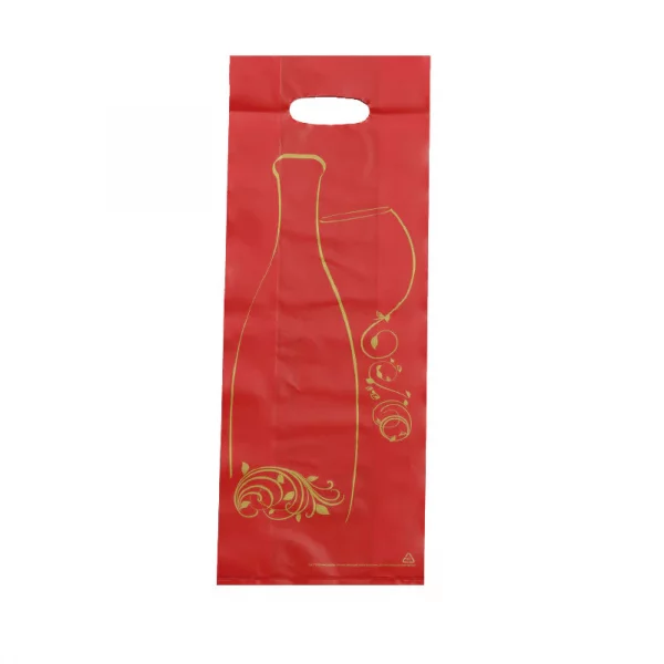 Sac plastique PDS 1 & 2 bouteilles rouge