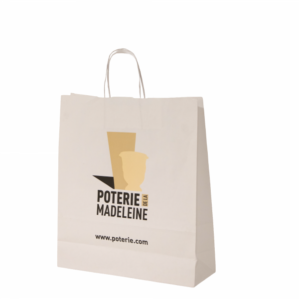Devis cabas kraft poignée torsadée personnalisés (fabrication)