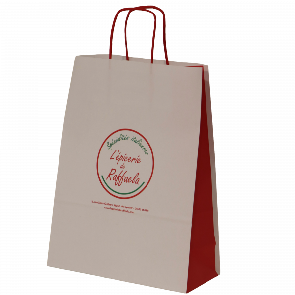 Devis cabas kraft poignée torsadée personnalisés (fabrication)